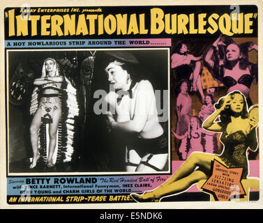 INTERNATIONALEN BURLESQUE, Betty Rowland, 1950 Stockfoto