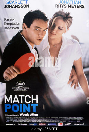 Matchball, von links: Jonathan Rhys Meyers, Scarlett Johansson, 2005, © DreamWorks/Courtesy Everett Collection Stockfoto