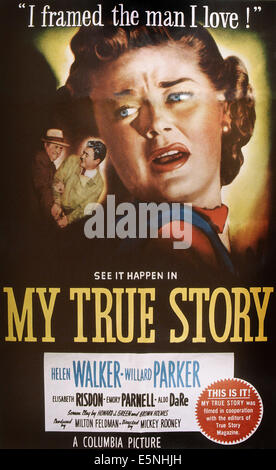 MEINE wahre Geschichte, US-Plakat, Helen Walker, 1951 Stockfoto