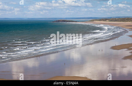 Gower, West Glamorgan, Wales UK Rhossili Strand Stockfoto