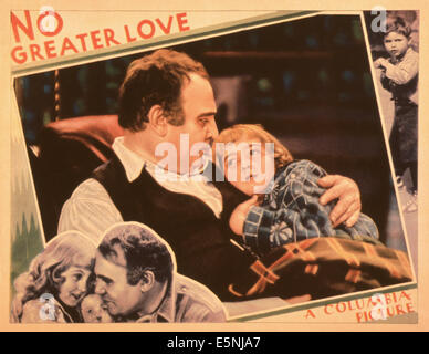 KEINE größere Liebe, US Lobbycard, von links: Betty Jane Graham, Alexander Carr 9zweimal), Betty Jane Graham, Dickie Moore, 1932 Stockfoto