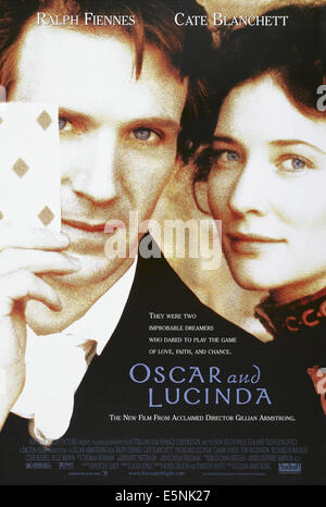 OSCAR und LUCINDA, USA Plakatkunst, v.l.: Ralph Fiennes, Cate Blanchett, 1997. TM und Copyright © Fox Searchlight Pictures. Stockfoto