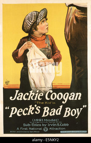 PECK es BAD BOY, US-Plakat, Jackie Coogan, 1921 Stockfoto