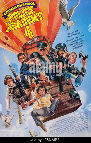 POLICE ACADEMY 4: BÜRGER AUF PATROUILLE, 1987. © Warner Brothers/Courtesy Everett Collection Stockfoto