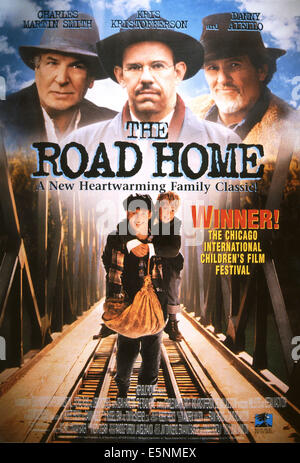 THE ROAD HOME (aka BROTHERS' DESTINY), US-Plakat, oben von links: Danny Aiello, Charles Martin Smith, Kris Kristofferson, 1995 Stockfoto