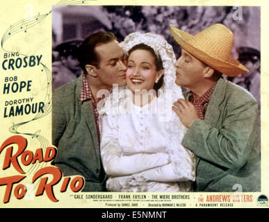 Weg nach RIO, Bob Hope, Dorothy Lamour, Bing Crosby, 1947 Stockfoto