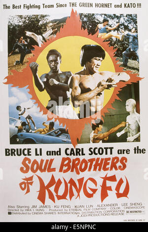 SOUL BROTHERS des KUNG FU, (aka BEI PO), US-Plakat, Mitte von links: Carl Scott, Bruci Li, 1977 Stockfoto