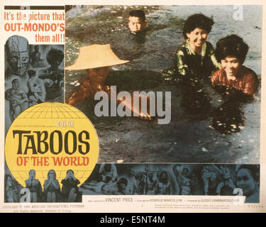 Tabus der Welt (aka i TABU), US-Lobbycard, 1964 Stockfoto