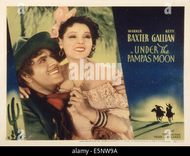 UNTER den PAMPAS Mond, US Lobbycard, von links: Warner Baxter, Armida, 1935. TM & Copyright © 20th Century Fox Film Stockfoto