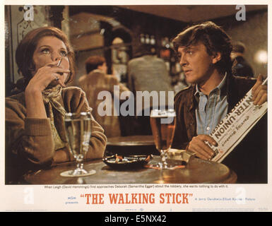 THE WALKING STICK, US-Plakat-Kunst, von links: Samantha Eggar, David Hemmings, 1970 Stockfoto