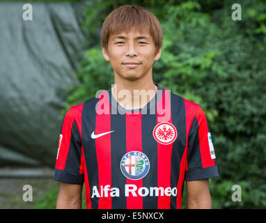 Deutsche Fußball Bundesliga - Fototermin Eintracht Frankfurt am 29. Juli 2014 in Frankfurt am Main: Takashi Inui. Stockfoto