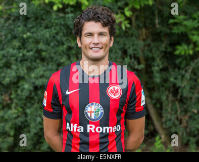 Deutsche Fußball Bundesliga - Fototermin Eintracht Frankfurt am 29. Juli 2014 in Frankfurt am Main: Nelson Valdez. Stockfoto