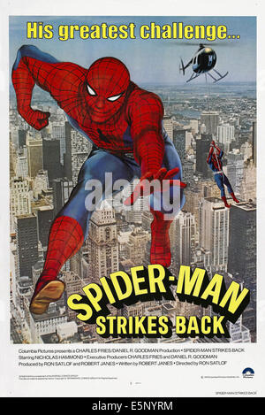 SPIDER-MAN STRIKES BACK, (aka SPIDERMAN STRIKES BACK), US-Plakat, 1978. © Columbia Bilder/Courtesy Everett Collection Stockfoto