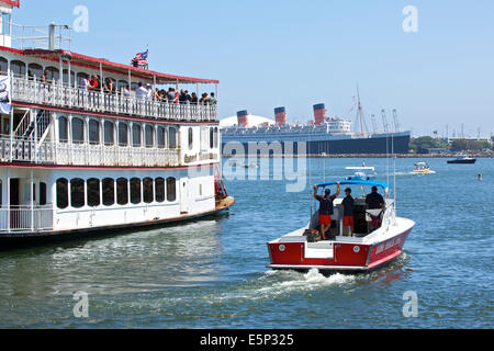 Zur Rettung. Rainbow Harbor, Long Beach, Kalifornien. Stockfoto