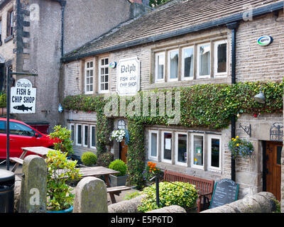 Delph Chip Dorfladen, Delph, größere Manchester, UK. Stockfoto