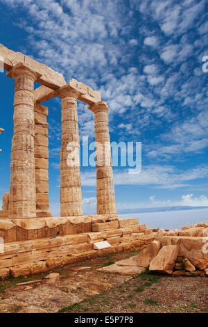 Poseidon-Tempel in der Nähe von Athen, Griechenland Stockfoto