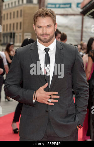 Kellan Lutz besucht die Weltpremiere von The Expendables 3 am 08.04.2014 im ODEON Leicester Square, London. Personen im Bild: Kellan Lutz. Bild von Julie Edwards Stockfoto