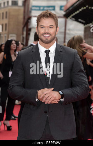 Kellan Lutz besucht die Weltpremiere von The Expendables 3 am 08.04.2014 im ODEON Leicester Square, London. Personen im Bild: Kellan Lutz. Bild von Julie Edwards Stockfoto