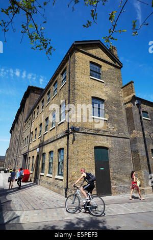 Blick auf die Getreidespeicher Komplex, Granary Square, London, UK. Stockfoto