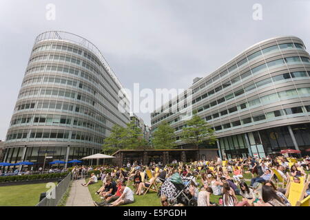 Hardman Quadrat, Spinningfields, Manchester, England, Vereinigtes Königreich, Europa Stockfoto