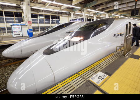 Shinkansen-Hochgeschwindigkeitszug, Honshu, Japan, Asien Stockfoto