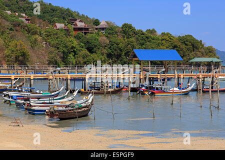 Angelboote/Fischerboote in Porto Malai, Chenang Stadt, Insel Langkawi, Malaysia, Südostasien, Asien Stockfoto