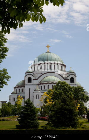 Die Kirche des Hl. Sava, die größte orthodoxe Kirche in der Welt, Belgrad, Serbien, Europa Stockfoto