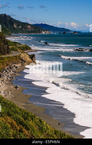 Der unberührte Westen von South Island zwischen Greymouth und Westport, West Coast, Südinsel, Neuseeland, Pazifik Stockfoto