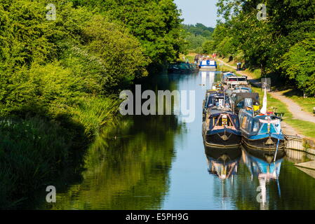 Kennet und Avon Kanal an Pewsey in der Nähe von Marlborough, Wiltshire, England, Vereinigtes Königreich, Europa Stockfoto