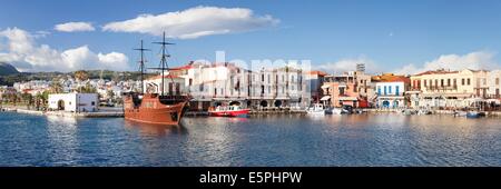 Alten venezianischen Hafen, Rethymno (Rethymnon), Kreta, griechische Inseln, Griechenland, Europa Stockfoto