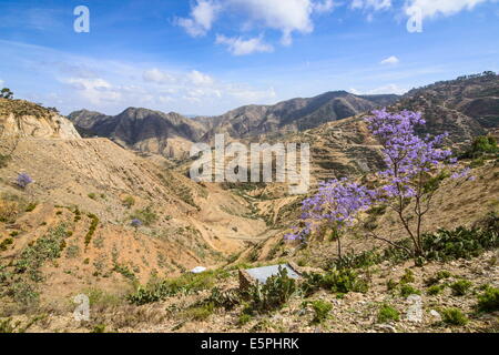 Bergwelt entlang der Straße von Massawa nach Asmara, Eritrea, Afrika Stockfoto