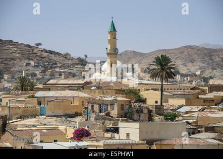 Blick über die Stadt von Keren, Eritrea, Afrika Stockfoto