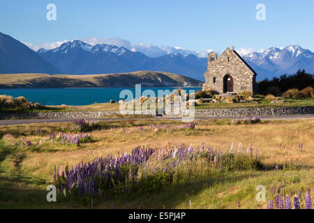 Kirche des guten Hirten, Lake Tekapo, Canterbury Region, Südinsel, Neuseeland, Pazifik Stockfoto