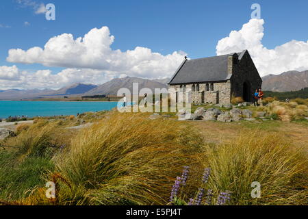 Kirche des guten Hirten, Lake Tekapo, Canterbury Region, Südinsel, Neuseeland, Pazifik Stockfoto