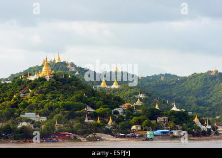 Sagaing Hügel Stupas, Mandalay, Myanmar (Burma), Asien Stockfoto