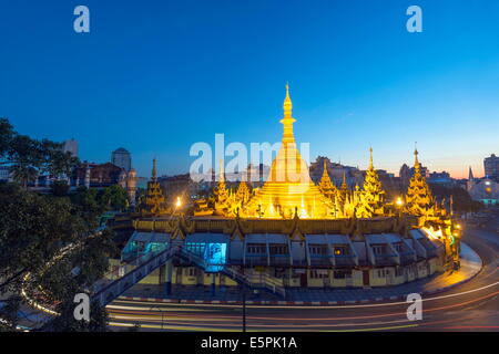 Sule Paya (Sule-Pagode), Yangon (Rangoon), Myanmar (Burma), Asien Stockfoto