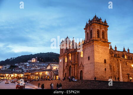 Die Kathedrale in Plaza de Armas, Cuzco, UNESCO World Heritage Site, Peru, Südamerika Stockfoto