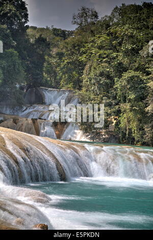 Rio gewählt, Agua Azul, Nationalpark, in der Nähe von Palenque, Chiapas, Mexiko, Nordamerika Stockfoto