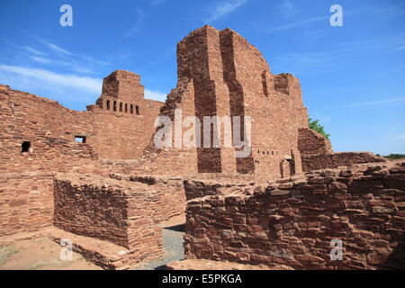 Kirche, Quarai, Salinas Pueblo Missionen Nationaldenkmal, Salinas Valley, New Mexico, Vereinigte Staaten von Amerika, Nordamerika Stockfoto