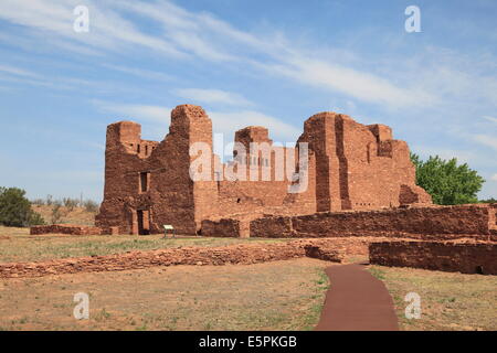 Kirche, Quarai, Salinas Pueblo Missionen Nationaldenkmal, Salinas Valley, New Mexico, Vereinigte Staaten von Amerika, Nordamerika Stockfoto