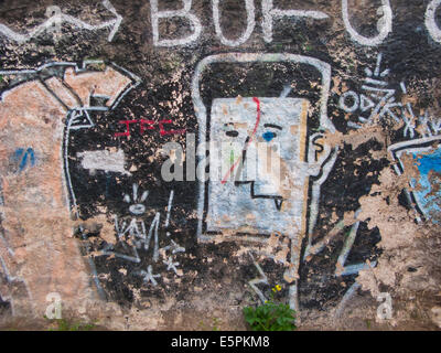 Spectalular Grafiti an Wand. Einsetzbar als Konzept Bild oder Hintergrund Stockfoto