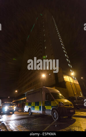 24-Stunden Stromausfall in Eddystone Turm, South East London Stockfoto