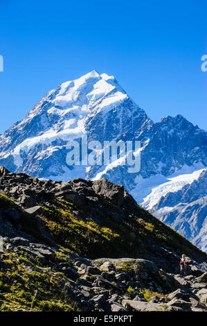 Mount Cook, der höchste Berg in Neuseeland, UNESCO-Weltkulturerbe, Südinsel, Neuseeland, Pazifik Stockfoto