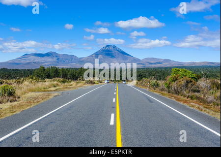 Weg zum Mount Ngauruhoe, Tongariro National Park, UNESCO-Weltkulturerbe, North Island, Neuseeland, Pazifik Stockfoto