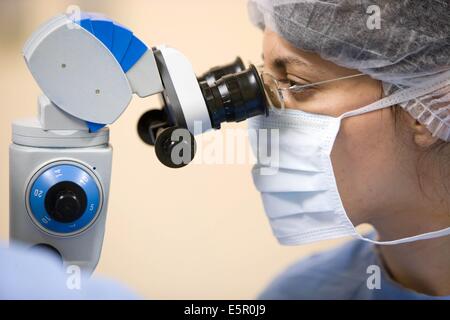 Augenchirurgie. Stockfoto