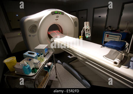 Patienten Herz 3D CT-Scan, Department of Medical Imaging, Zentrum Cardiologique du Nord, Saint-Denis, Frankreich. Stockfoto