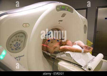 Patienten Herz 3D CT-Scan, Department of Medical Imaging, Zentrum Cardiologique du Nord, Saint-Denis, Frankreich. Stockfoto