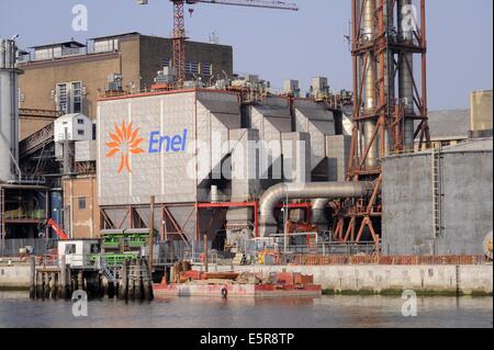 Venedig, Italien, industriellen Bereich von Porto Marghera, ENEL thermoelektrische Kraftwerk Stockfoto