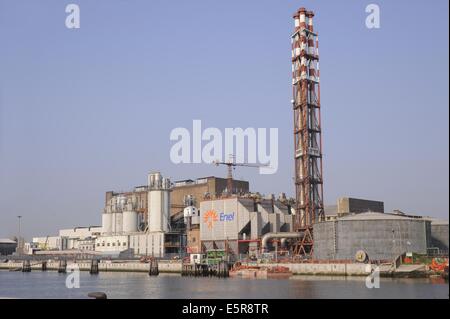 Venedig, Italien, industriellen Bereich von Porto Marghera, ENEL thermoelektrische Kraftwerk Stockfoto