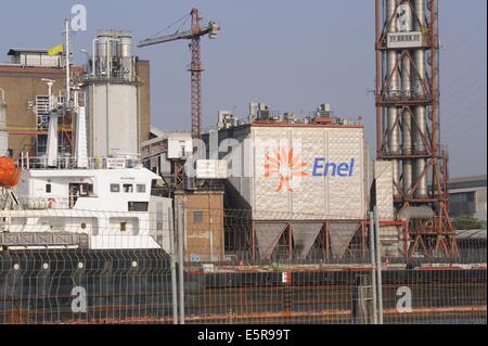 Venedig, Italien, industriellen Bereich von Porto Marghera, ENEL thermoelektrische Kraftwerk Stockfoto